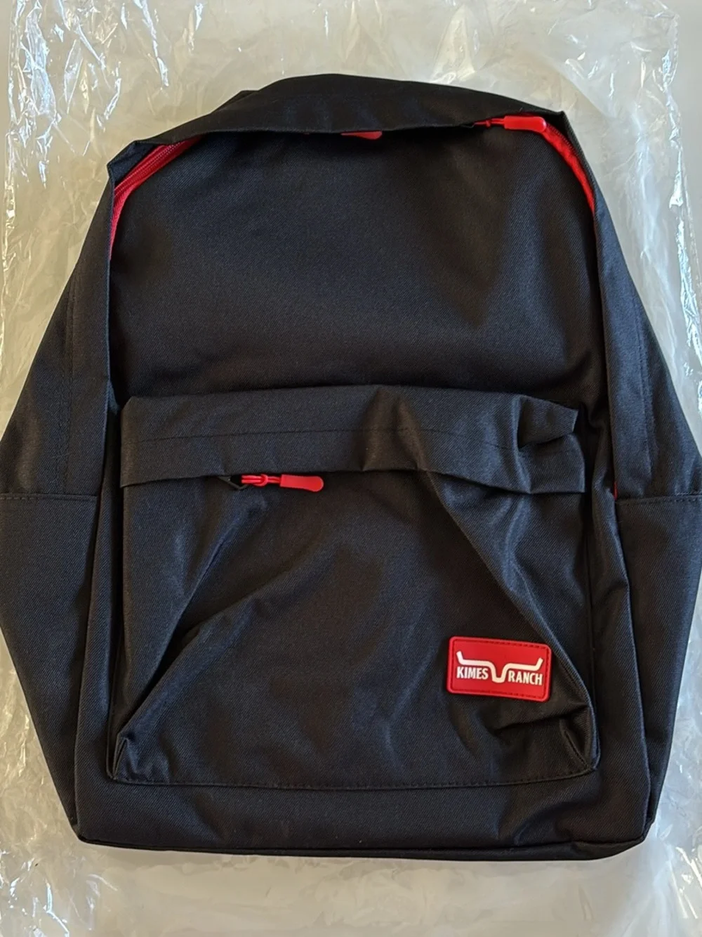 Kimes Ranch Black Backpack with Red Accents